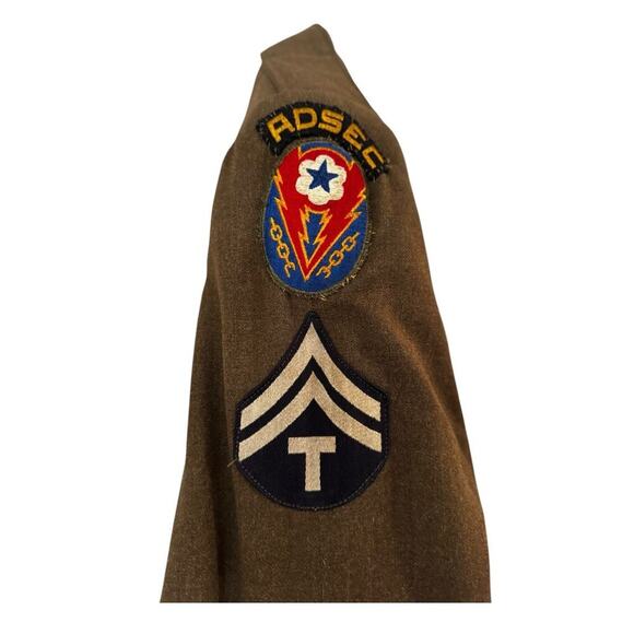 1941-1945 WWII Uniform Dress Jacket With Patches ADSEC T5 Size 40 R - Picture 5 of 14